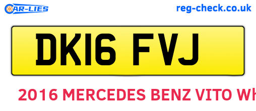 DK16FVJ are the vehicle registration plates.