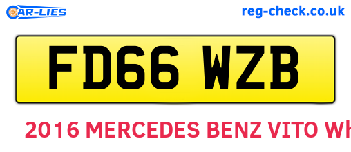 FD66WZB are the vehicle registration plates.