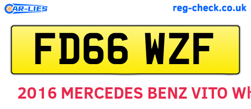 FD66WZF are the vehicle registration plates.