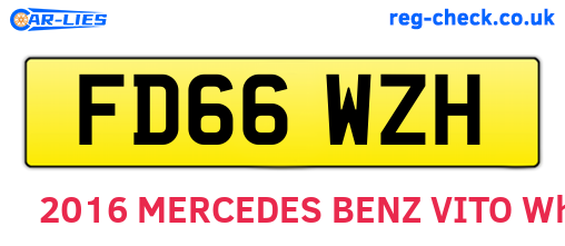 FD66WZH are the vehicle registration plates.