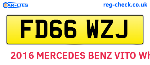 FD66WZJ are the vehicle registration plates.