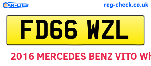 FD66WZL are the vehicle registration plates.