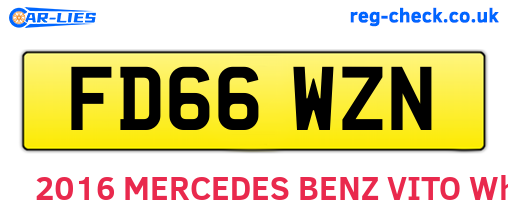 FD66WZN are the vehicle registration plates.