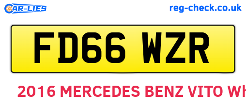 FD66WZR are the vehicle registration plates.