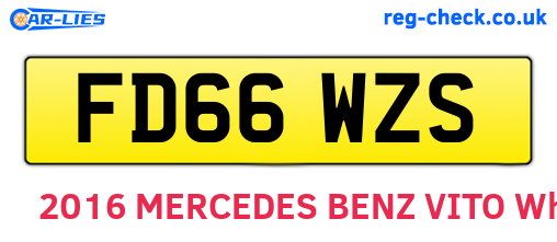 FD66WZS are the vehicle registration plates.