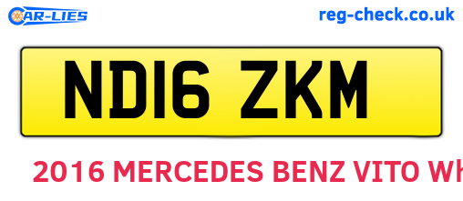 ND16ZKM are the vehicle registration plates.
