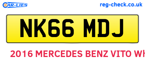 NK66MDJ are the vehicle registration plates.