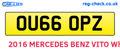 OU66OPZ are the vehicle registration plates.