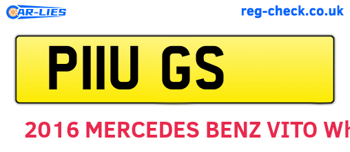 P11UGS are the vehicle registration plates.
