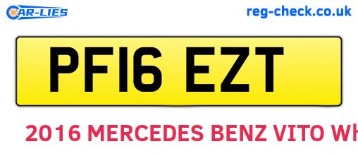 PF16EZT are the vehicle registration plates.