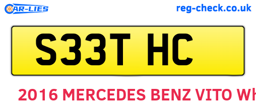 S33THC are the vehicle registration plates.