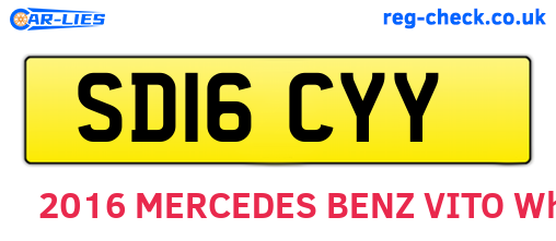 SD16CYY are the vehicle registration plates.
