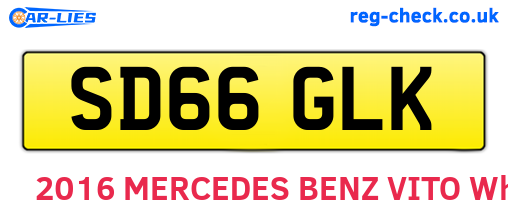SD66GLK are the vehicle registration plates.