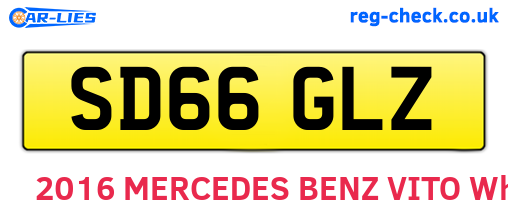 SD66GLZ are the vehicle registration plates.