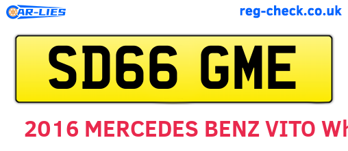 SD66GME are the vehicle registration plates.