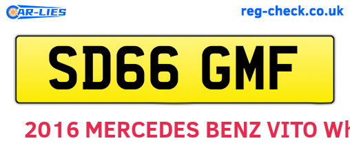SD66GMF are the vehicle registration plates.