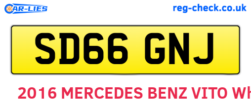 SD66GNJ are the vehicle registration plates.