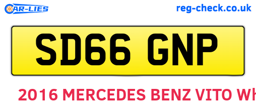 SD66GNP are the vehicle registration plates.