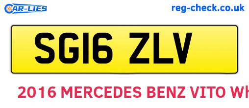 SG16ZLV are the vehicle registration plates.