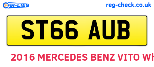 ST66AUB are the vehicle registration plates.