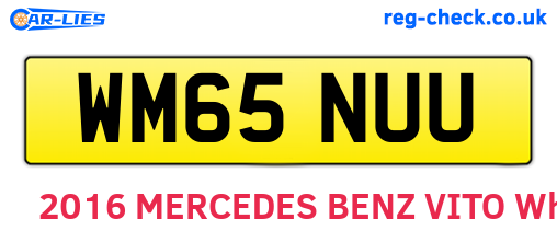 WM65NUU are the vehicle registration plates.