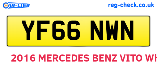YF66NWN are the vehicle registration plates.