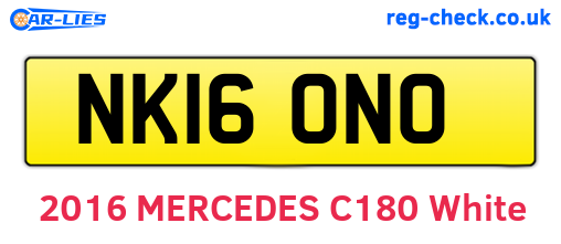 NK16ONO are the vehicle registration plates.