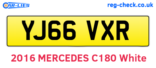 YJ66VXR are the vehicle registration plates.