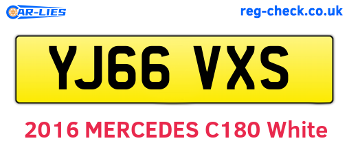 YJ66VXS are the vehicle registration plates.