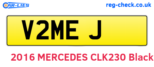 V2MEJ are the vehicle registration plates.