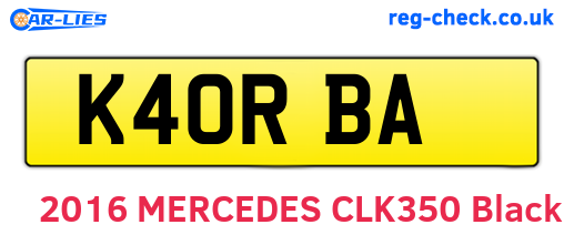 K40RBA are the vehicle registration plates.