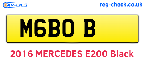 M6BOB are the vehicle registration plates.