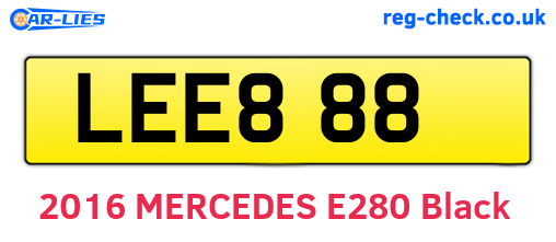 LEE888 are the vehicle registration plates.