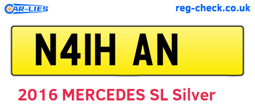 N41HAN are the vehicle registration plates.