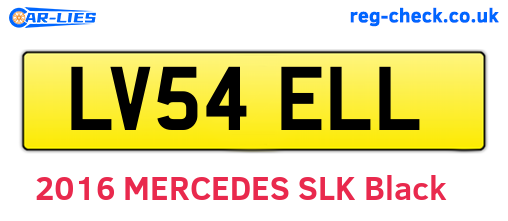 LV54ELL are the vehicle registration plates.