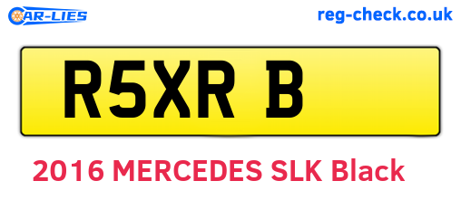 R5XRB are the vehicle registration plates.