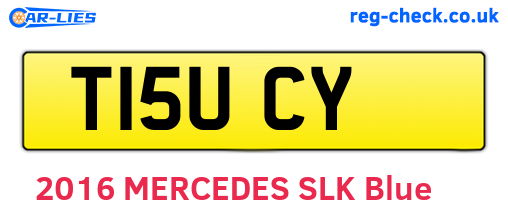 T15UCY are the vehicle registration plates.