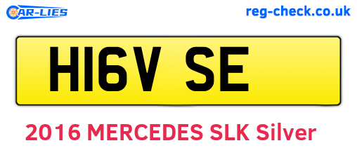 H16VSE are the vehicle registration plates.
