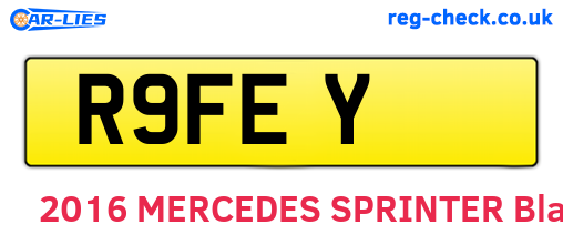 R9FEY are the vehicle registration plates.