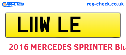 L11WLE are the vehicle registration plates.