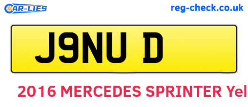 J9NUD are the vehicle registration plates.
