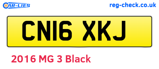 CN16XKJ are the vehicle registration plates.