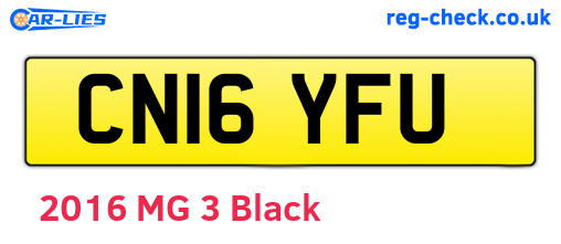 CN16YFU are the vehicle registration plates.
