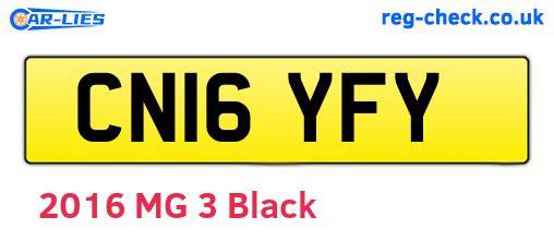 CN16YFY are the vehicle registration plates.