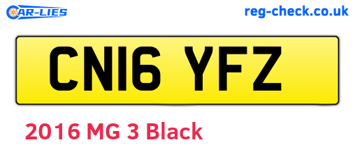 CN16YFZ are the vehicle registration plates.
