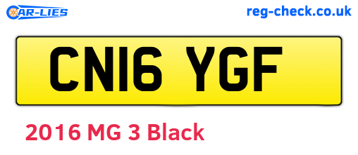 CN16YGF are the vehicle registration plates.