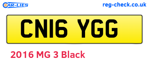 CN16YGG are the vehicle registration plates.