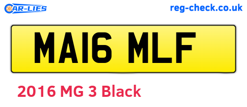 MA16MLF are the vehicle registration plates.