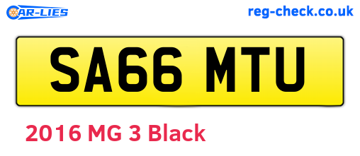 SA66MTU are the vehicle registration plates.