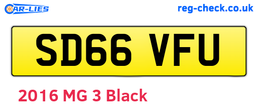 SD66VFU are the vehicle registration plates.